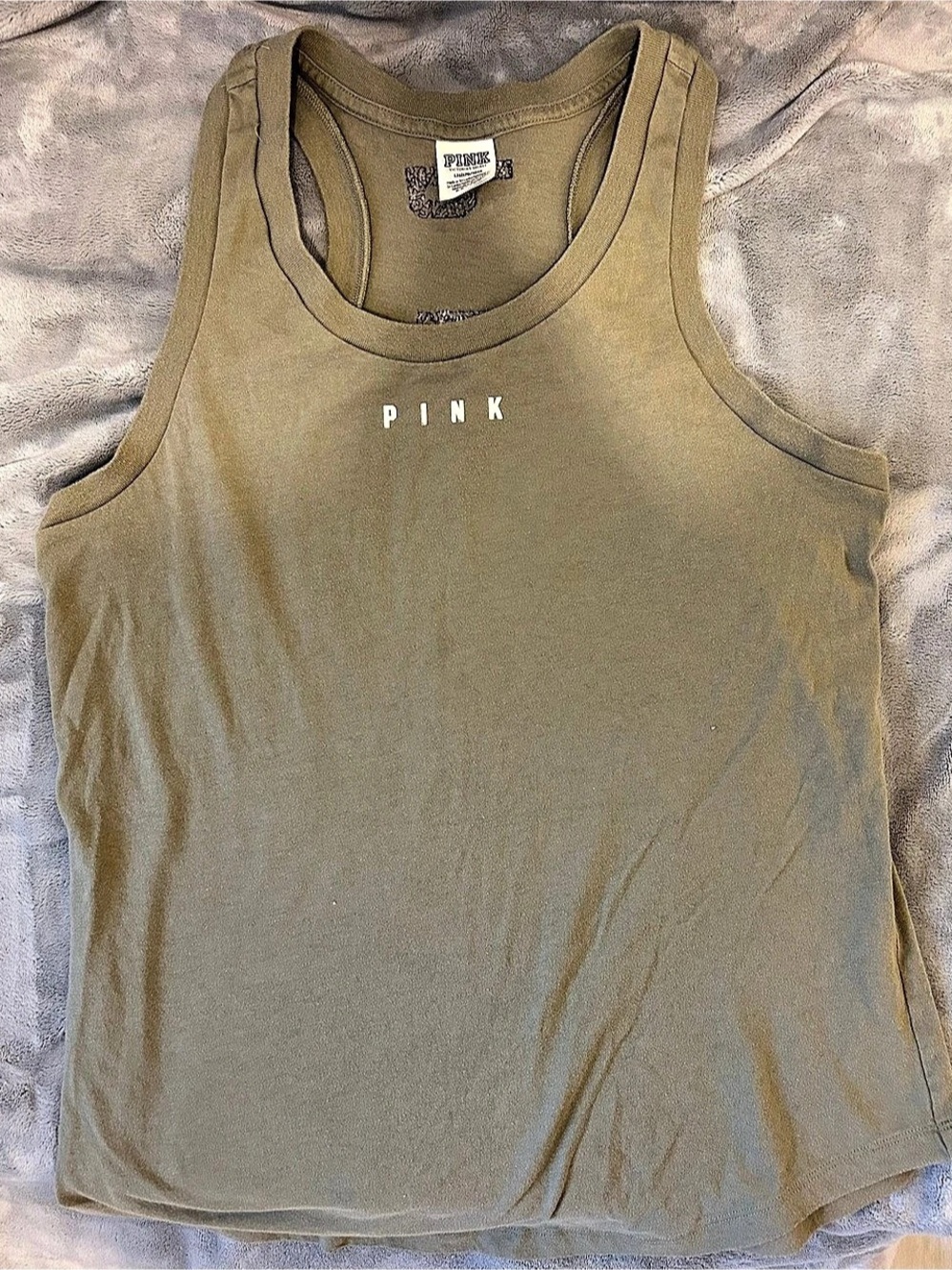 PINK Sequin Tank Top in Green